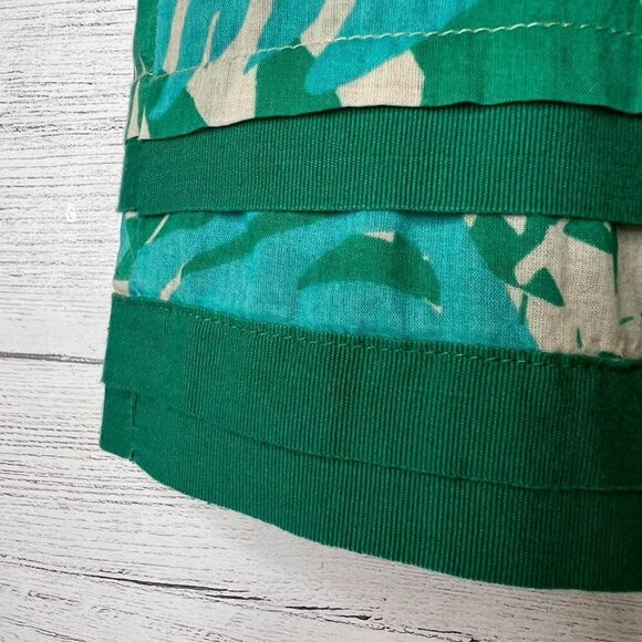 Ann Taylor Loft Skirt Womens SZ 4 Tropical Foliage A Line Palm Print Mini Aloha - Picture 7 of 16